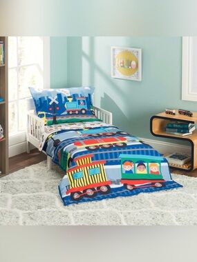 Toddler Train Bedding Set 4 Piece